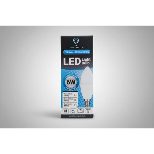 6 X E14 SCREW FITTING 6W Candle LED