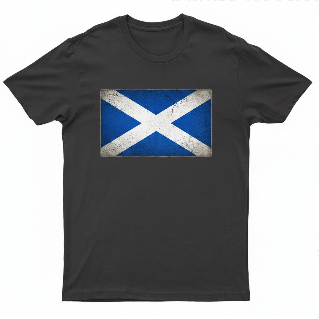 Adults Scotland Printed Scottish Flag T-Shirt