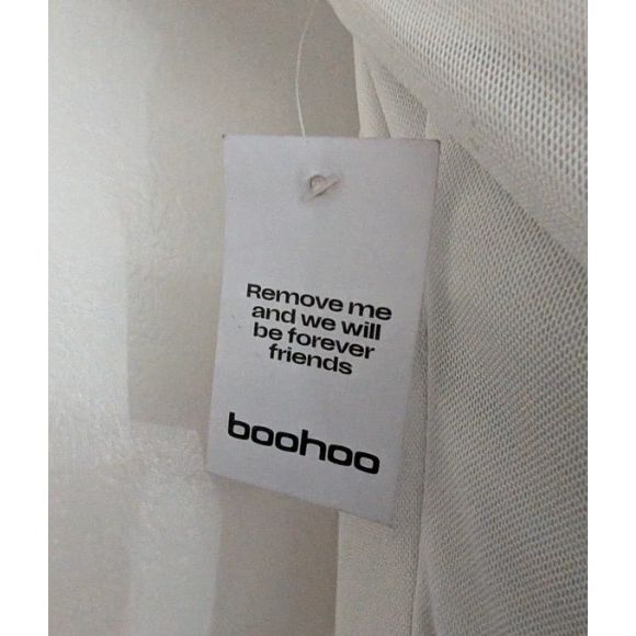 Mesh Halterneck Gold Trim Maxi Dress - BooHoo - UK 14