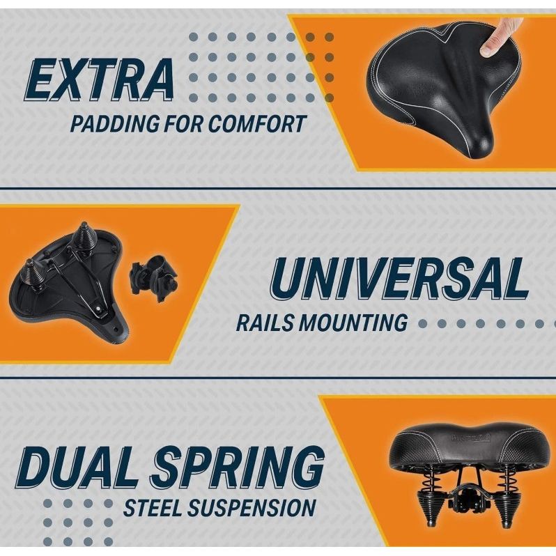 BIKEROO Big Bum Bicycle Oversized Seat