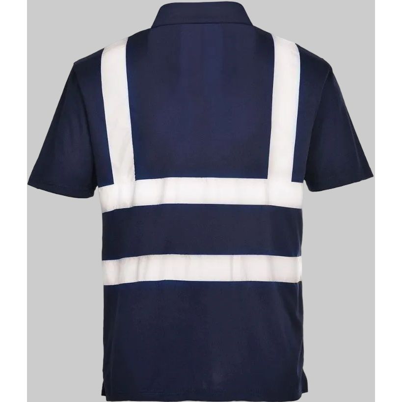 Navy Blue Hi Vis polo shirt Portwest F477 - 4XL
