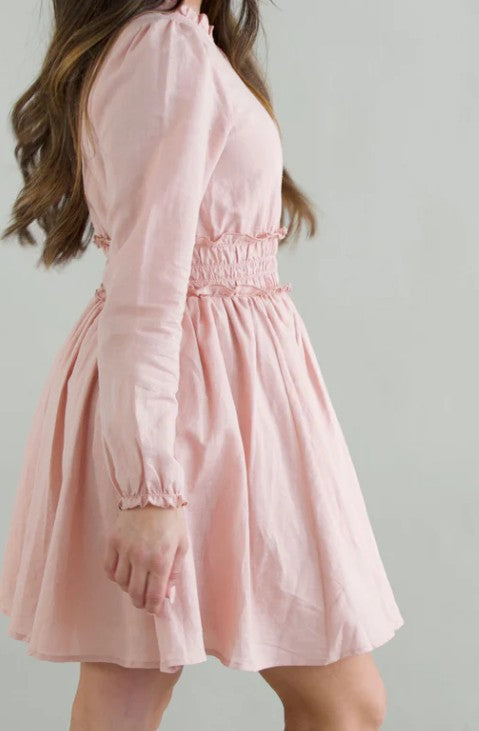 Balou Womens Linen Mini Dress