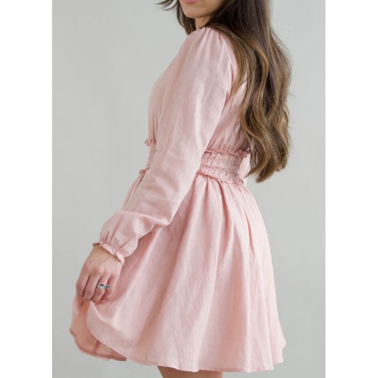 Balou Womens Linen Mini Dress