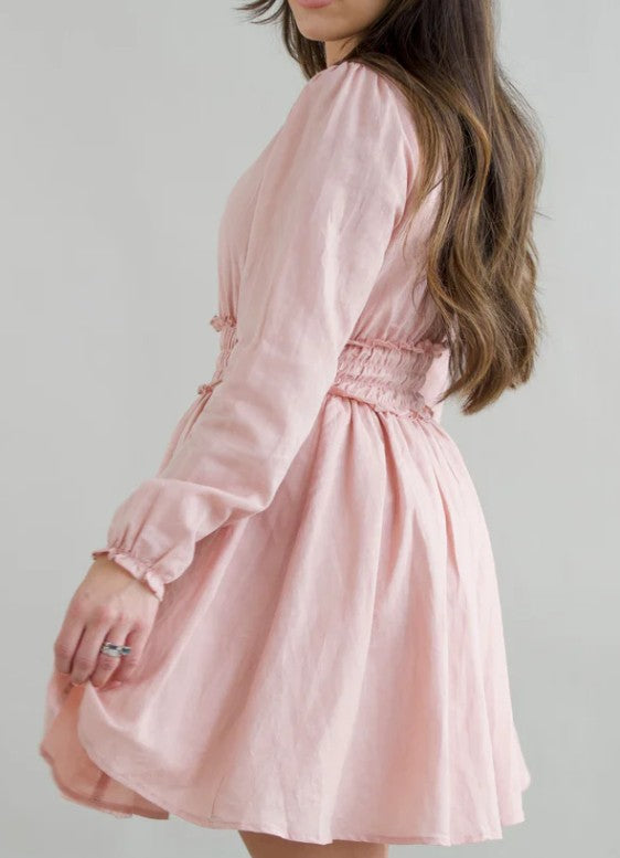 Balou Womens Linen Mini Dress