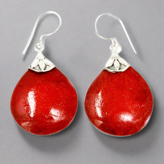 925 Silver Coral Earrings