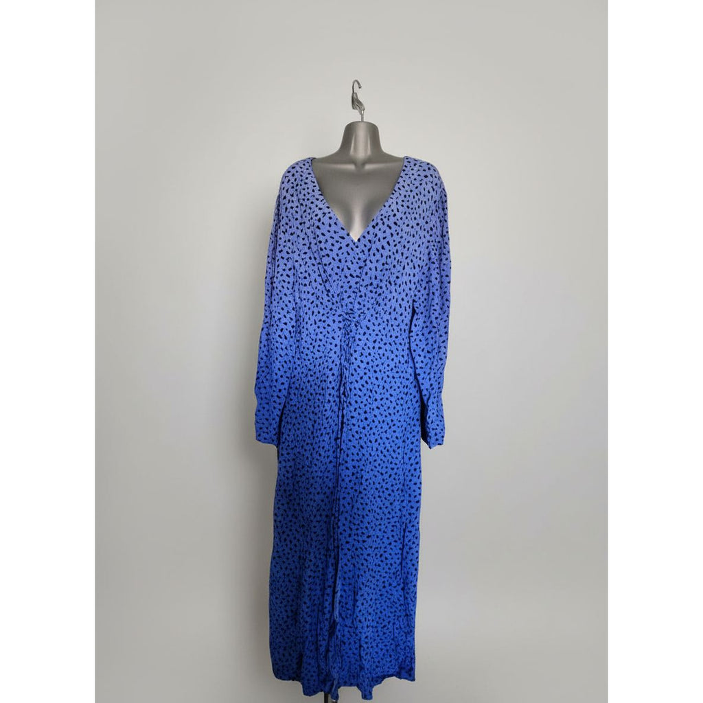 Nobodys Child Hattie Fruit Blue Curve Riley Midi Dress UK22