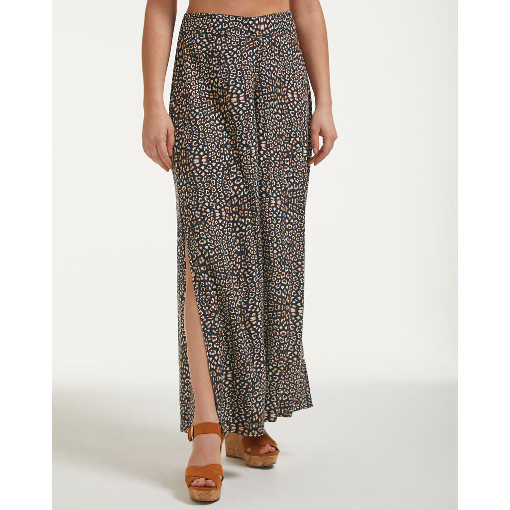 Figleaves Mala Leopard Print Wide Leg Beach Trousers UK8