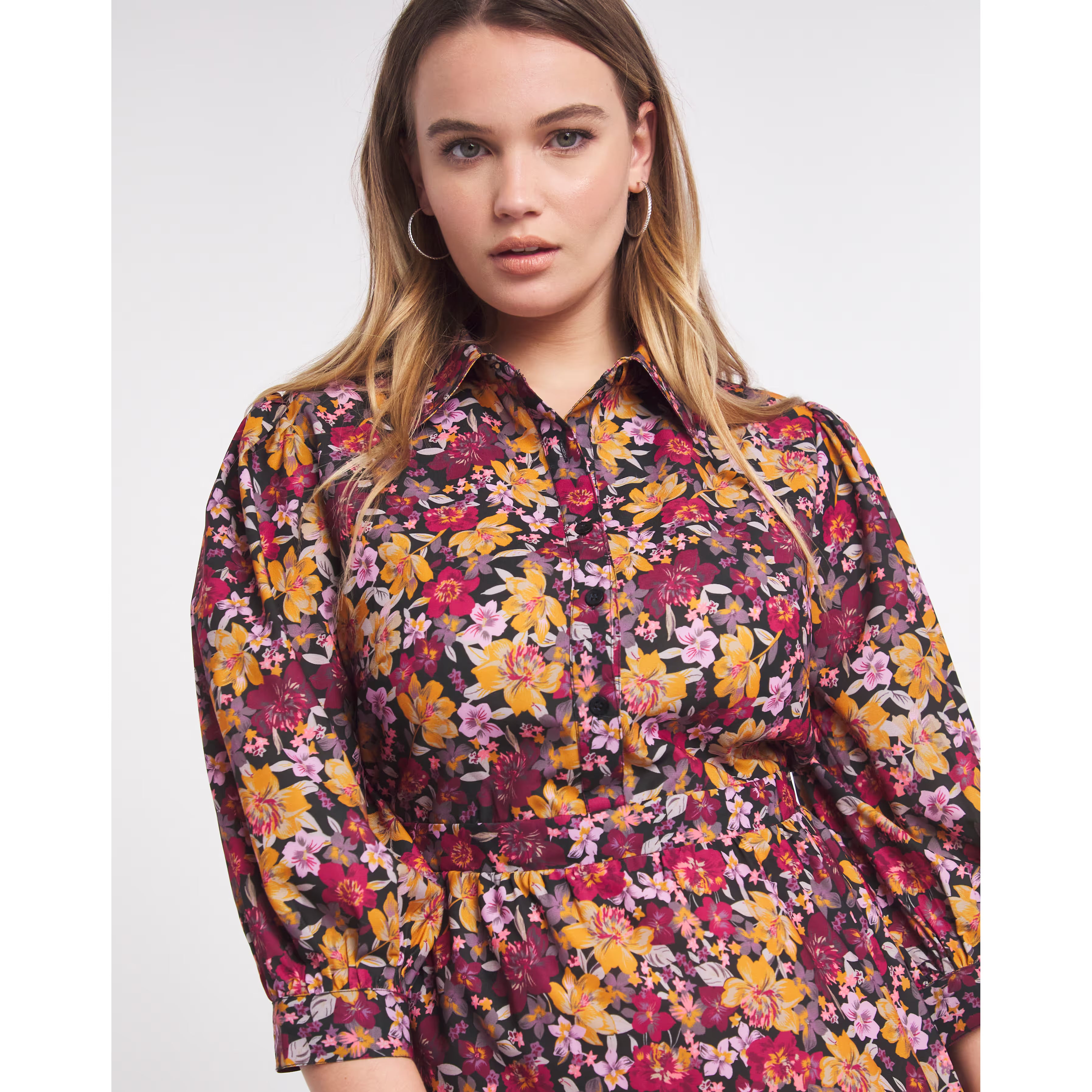 Lovedrobe Print Flip Hem Midi Dress UK 22