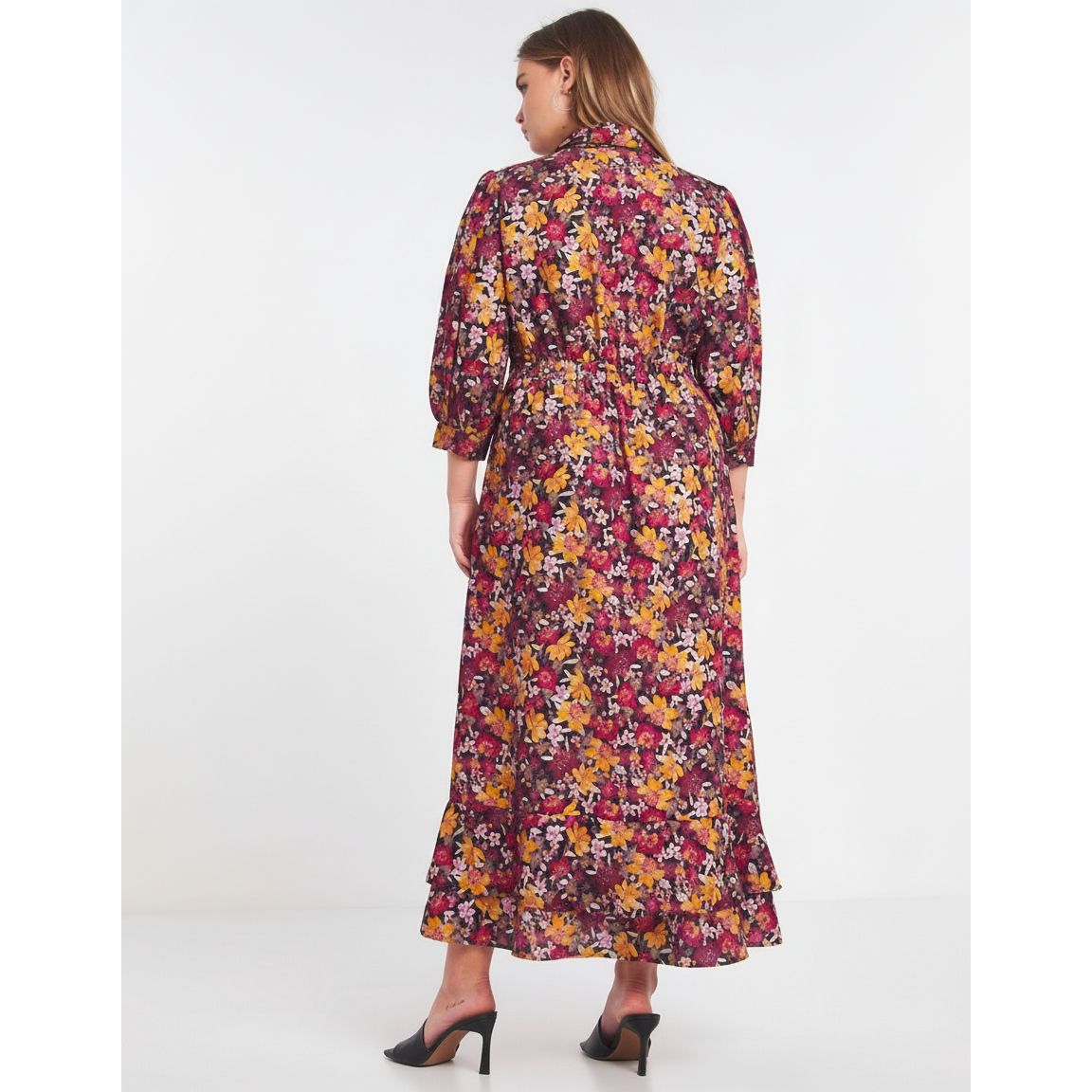 Lovedrobe Print Flip Hem Midi Dress UK 22