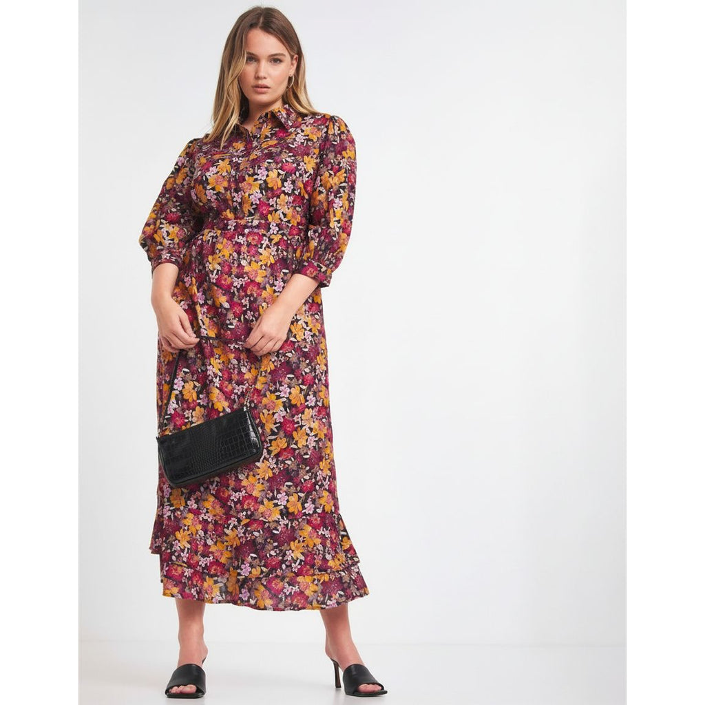 Lovedrobe Print Flip Hem Midi Dress UK 22