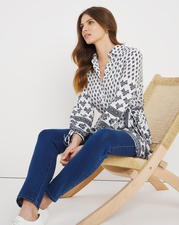 Julipa Border Hem Tunic Shirt UK10