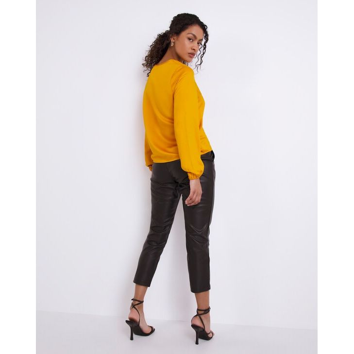 JD Williams Yellow V-Neck Long Sleeve Top With Side Tie