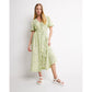 Whistles Painterly Marks Button Midi Dress UK16