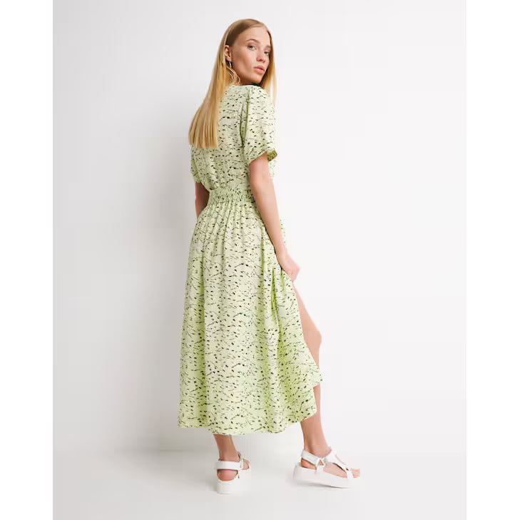 Whistles Painterly Marks Button Midi Dress UK16