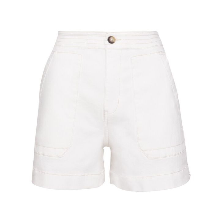 Warm White Smart Denim Shorts UK28