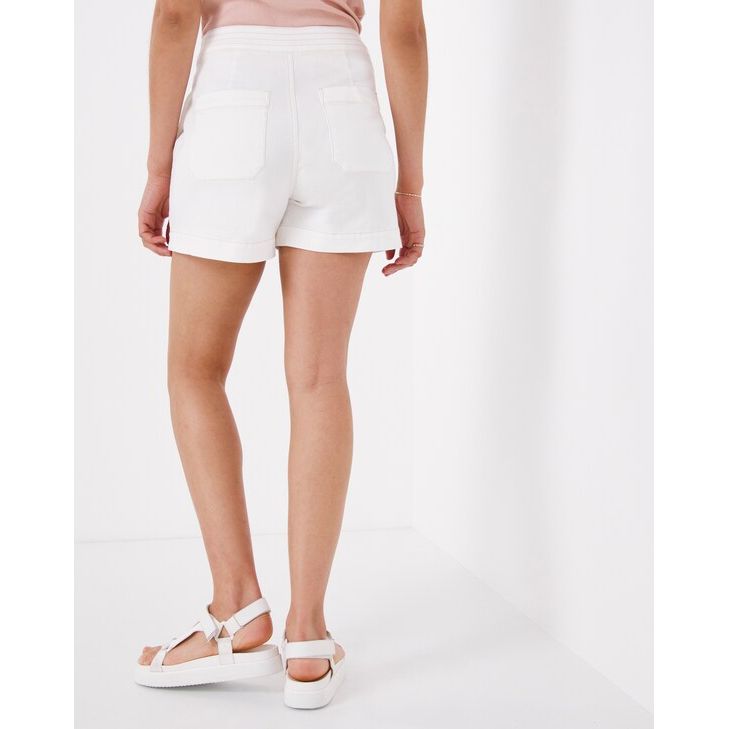 Warm White Smart Denim Shorts UK28