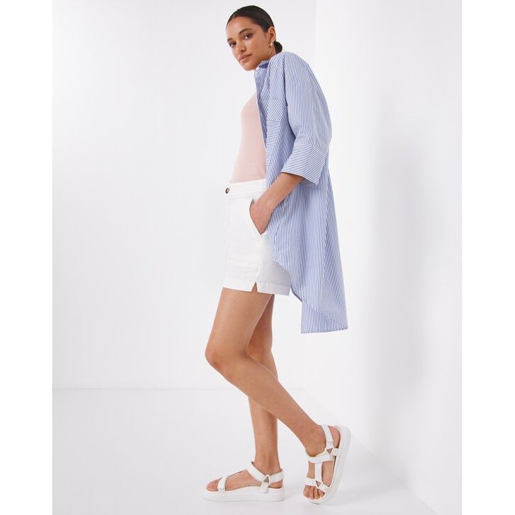 Warm White Smart Denim Shorts UK28