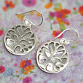 Tree of Life Silver Earrings 15mm