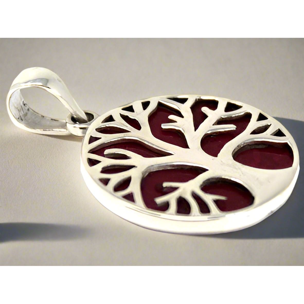 Tree of Life Silver Pendant 22mm