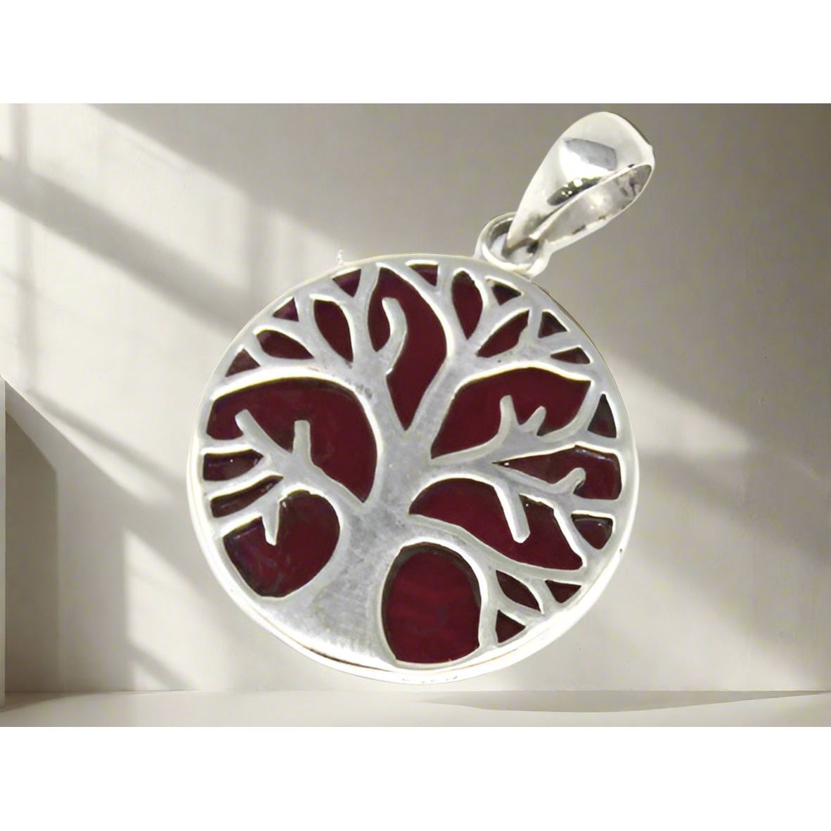 Tree of Life Silver Pendant 22mm