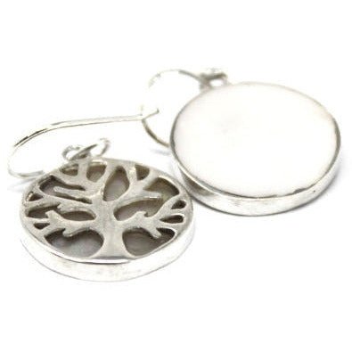 Tree of Life Silver Earrings 15mm