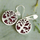 Tree of Life Silver Earrings 15mm