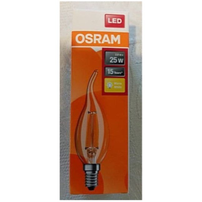 Osram Flame Tip LED Candle Bulb 2 Pack