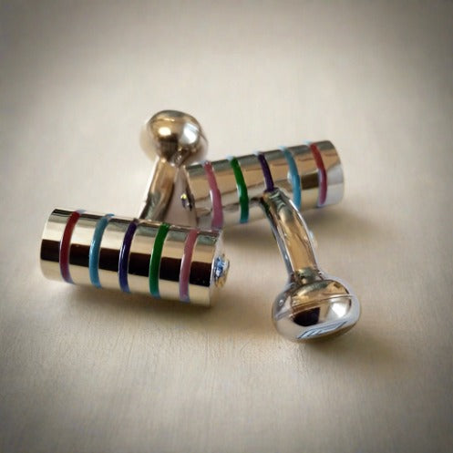 Assorted Stainless Steel & Coloured Cufflinks