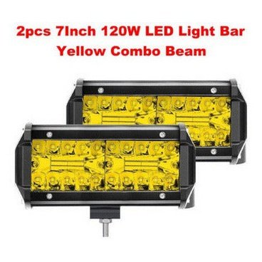 NLpearl 4-20inch 3Rows LED Light Bar 12V 24V Yellow