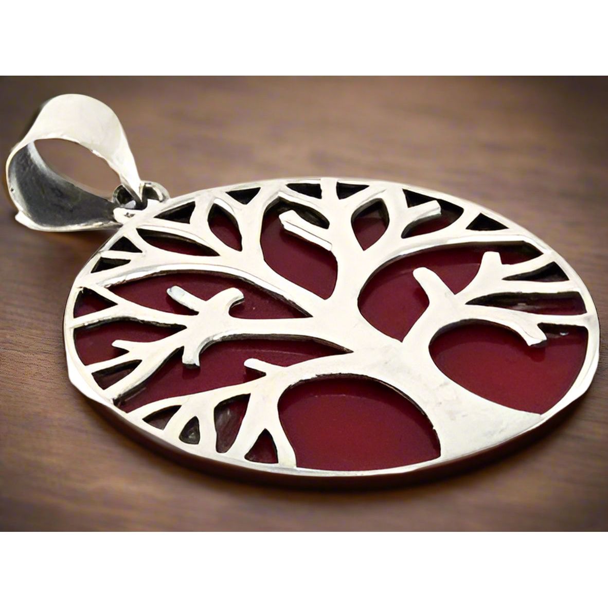 Tree of Life Silver Pendant 30mm