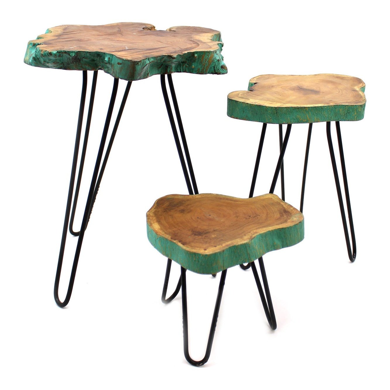 Set of 3 Wood Plant Stands - hightectrading.com