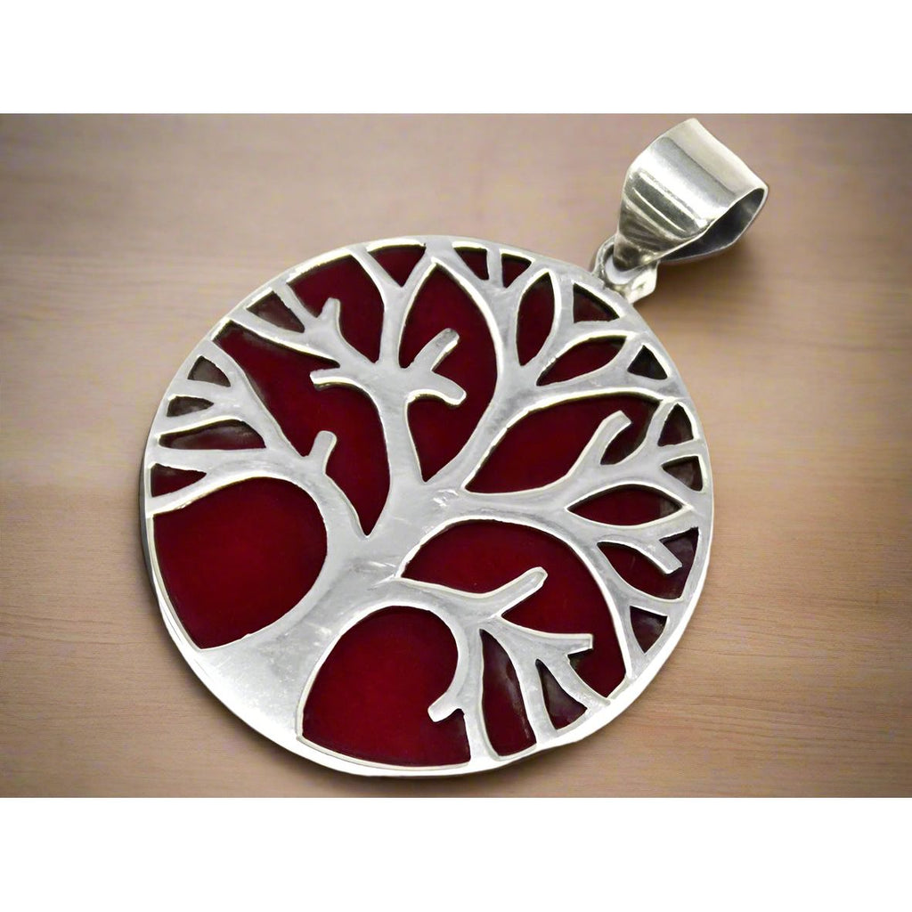 Tree of Life Silver Pendant 30mm