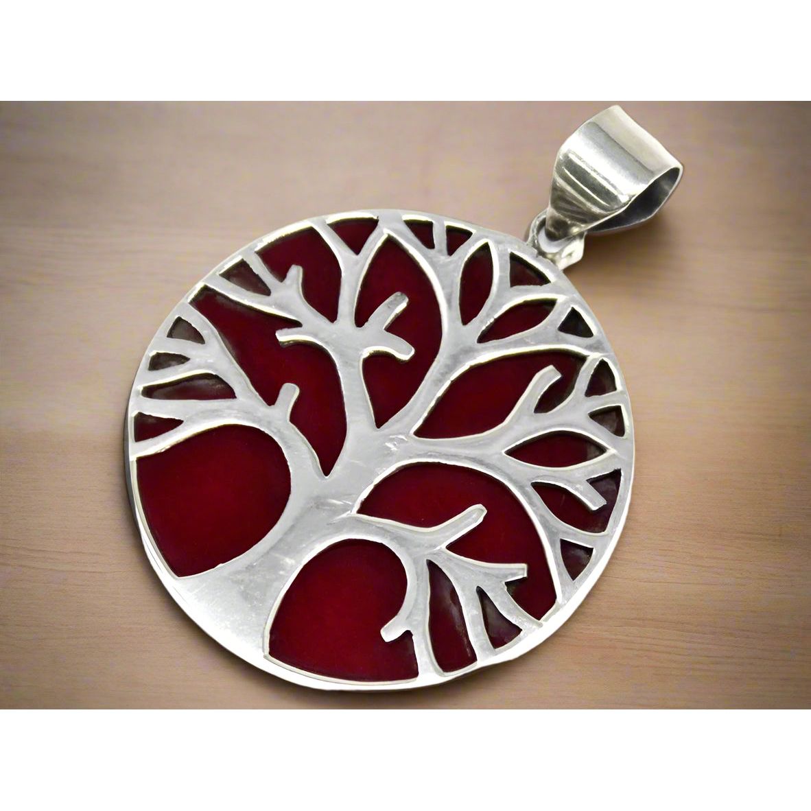 Tree of Life Silver Pendant 30mm