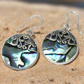 Shell & Silver Earrings - Abalone