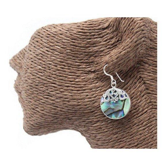 Shell & Silver Earrings - Abalone