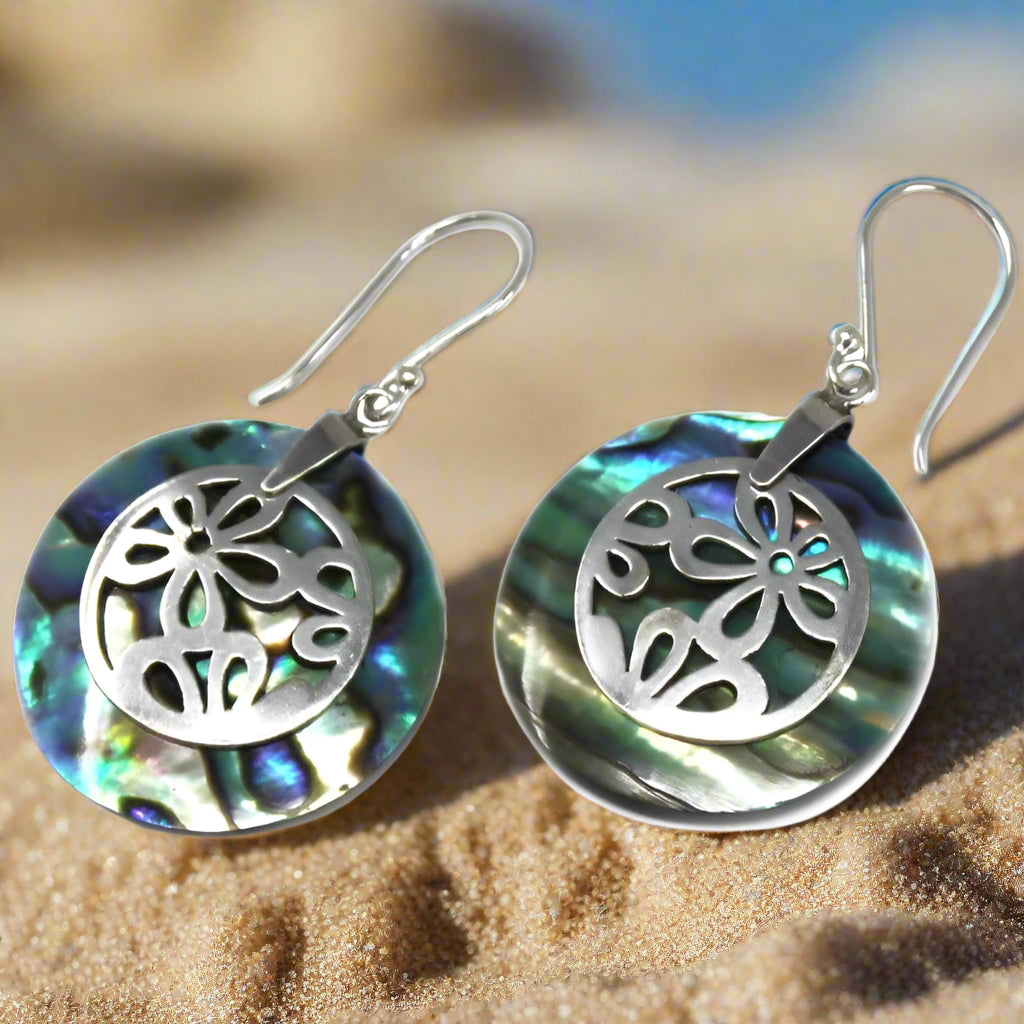 Shell & Silver Earrings - Abalone