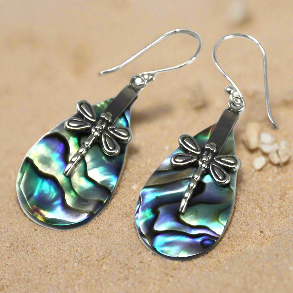 Shell & Silver Earrings - Abalone