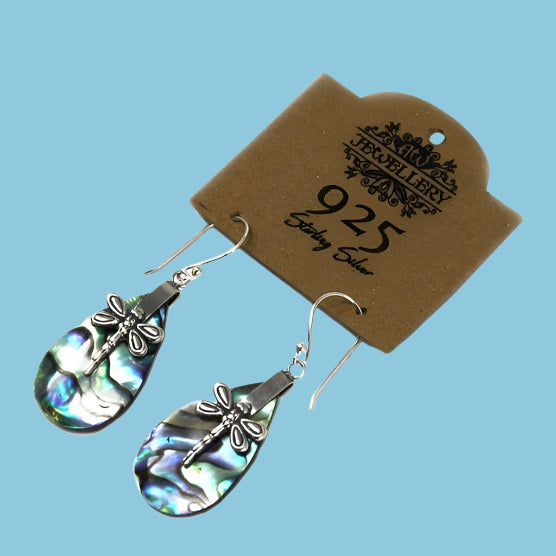 Shell & Silver Earrings - Abalone