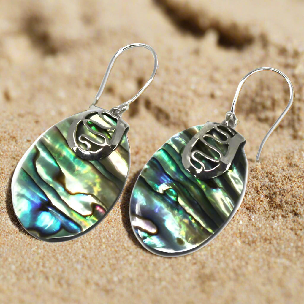 Shell & Silver Earrings - Abalone