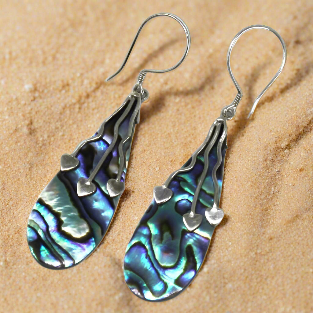 Shell & Silver Earrings - Abalone