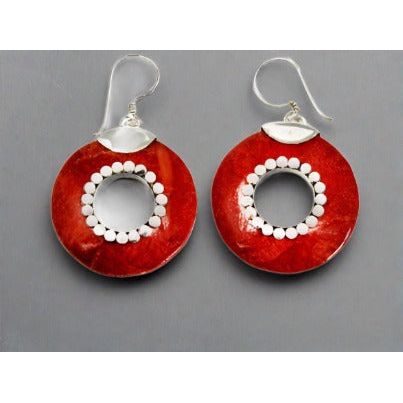 925 Silver Coral Earrings