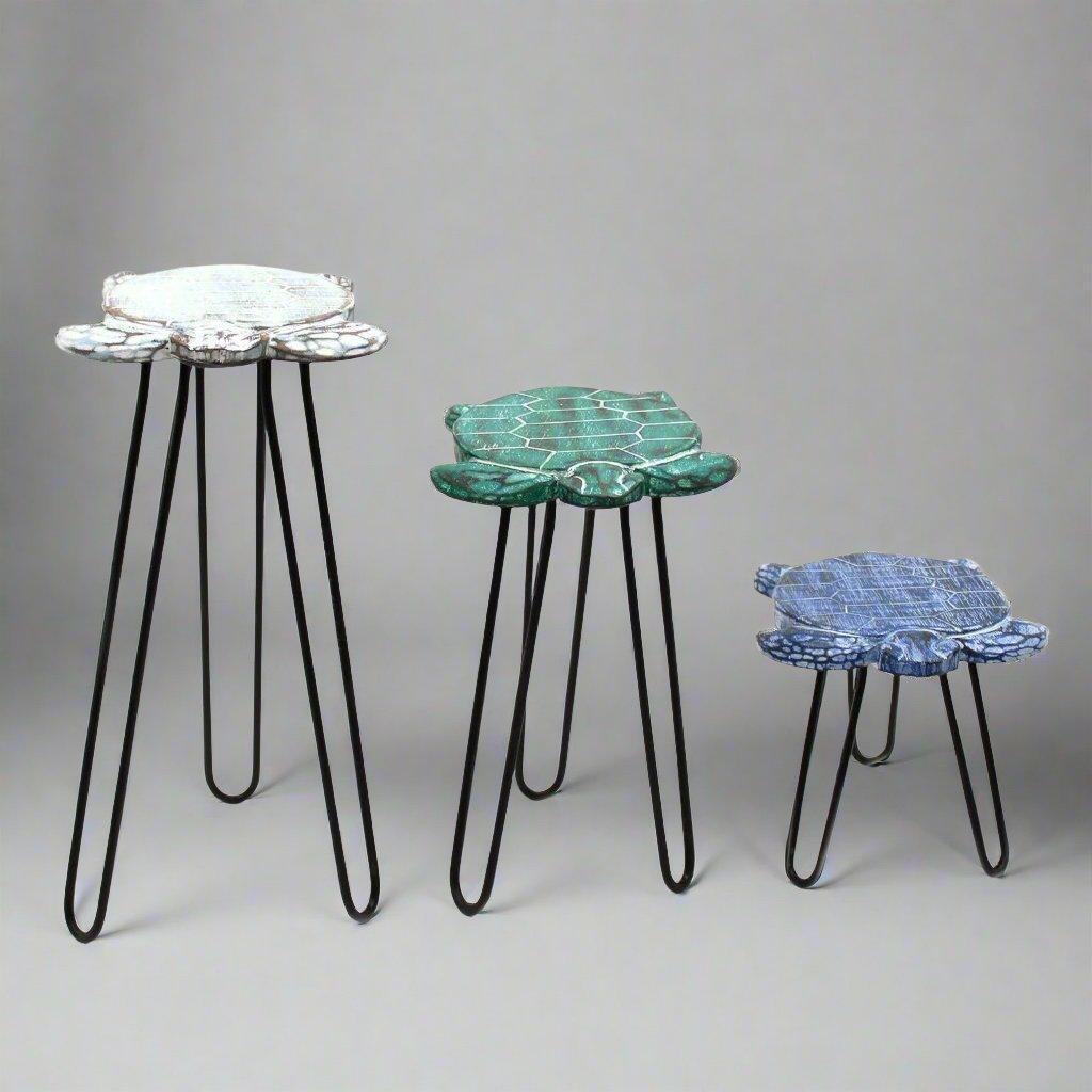 Set of 3 Wood Plant Stands